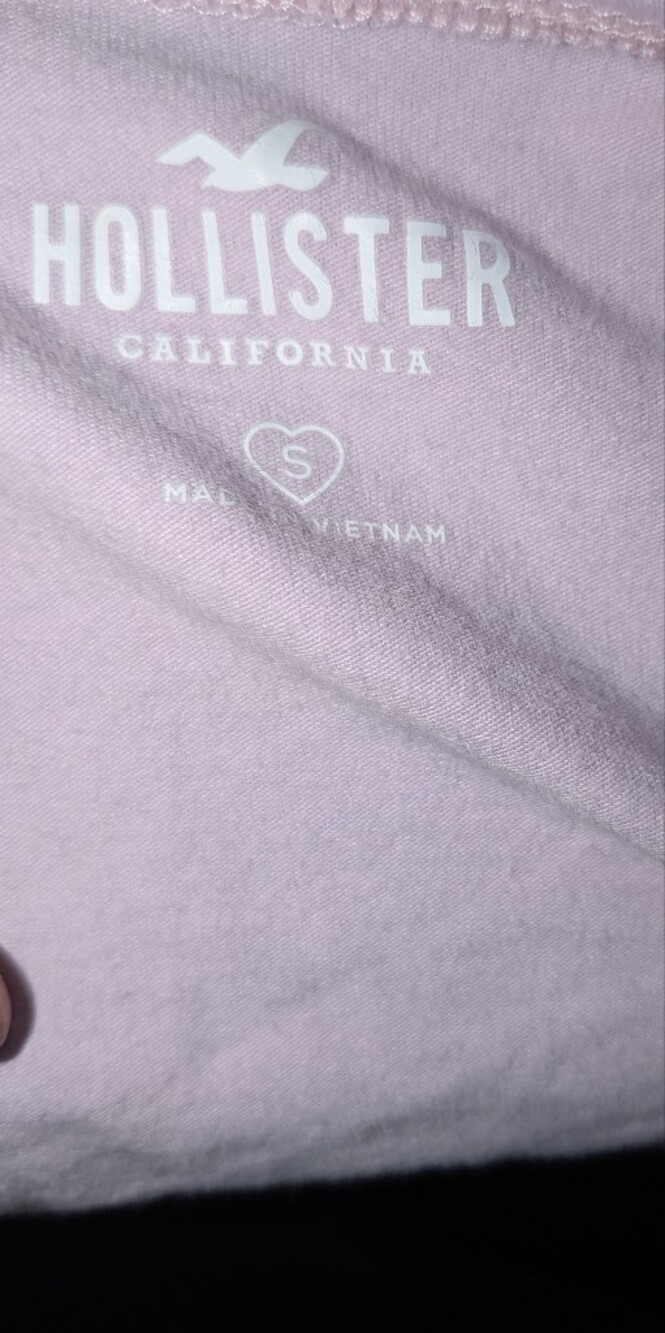 Hollister Light Pink Puff Sleeve Scoop Crop Top - Picture 3 of 3